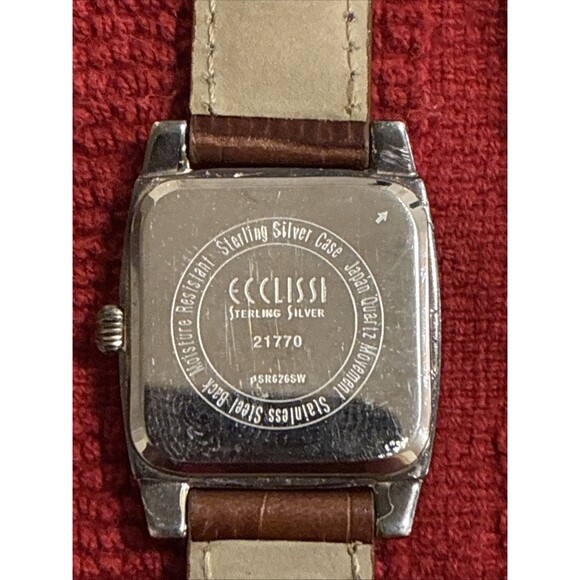 ECCLISSI 21770 925 Sterling Silver Quartz Analog Women's Watch New Battery - Picture 4 of 6